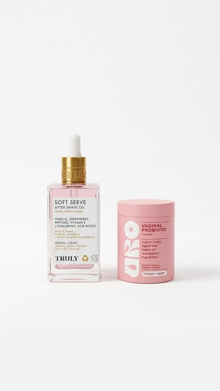 URO - Probiótico Íntimo Femenino para el Equilibrio del pH, Flora y Control de Olor, con TRULY hidrata y suaviza la piel sensible tras el depilado o afeitado