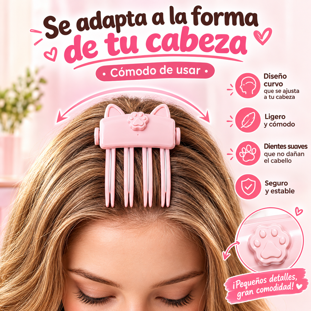 Peine Voluminizador en segundos, efecto salón!