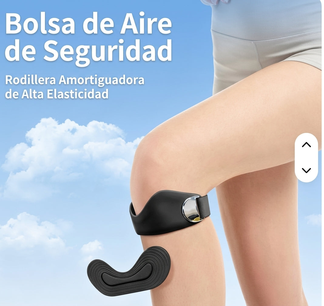 Protector de Rodilla Deportivo Ajustable con Soporte de Rodilla para Gimnasio y Entrenamiento, Correas de Silicona para la Rótula.