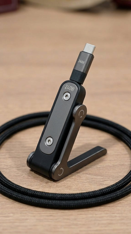 Cable de datos plegable con soporte para teléfono de carga rápida de 240 W