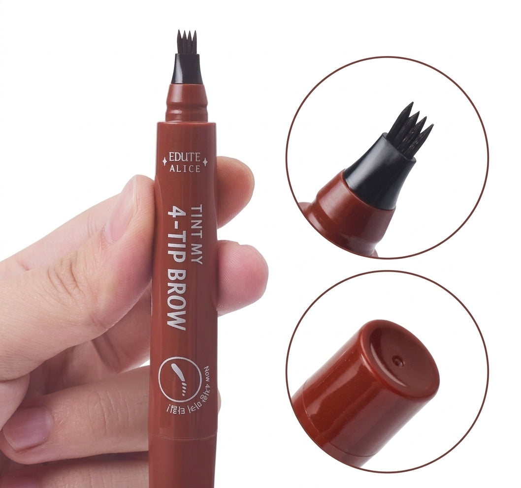 Lápiz de Cejas Efecto Tatuaje Microblading Resistente al Agua con Punta de Tenedor de Larga Duración.