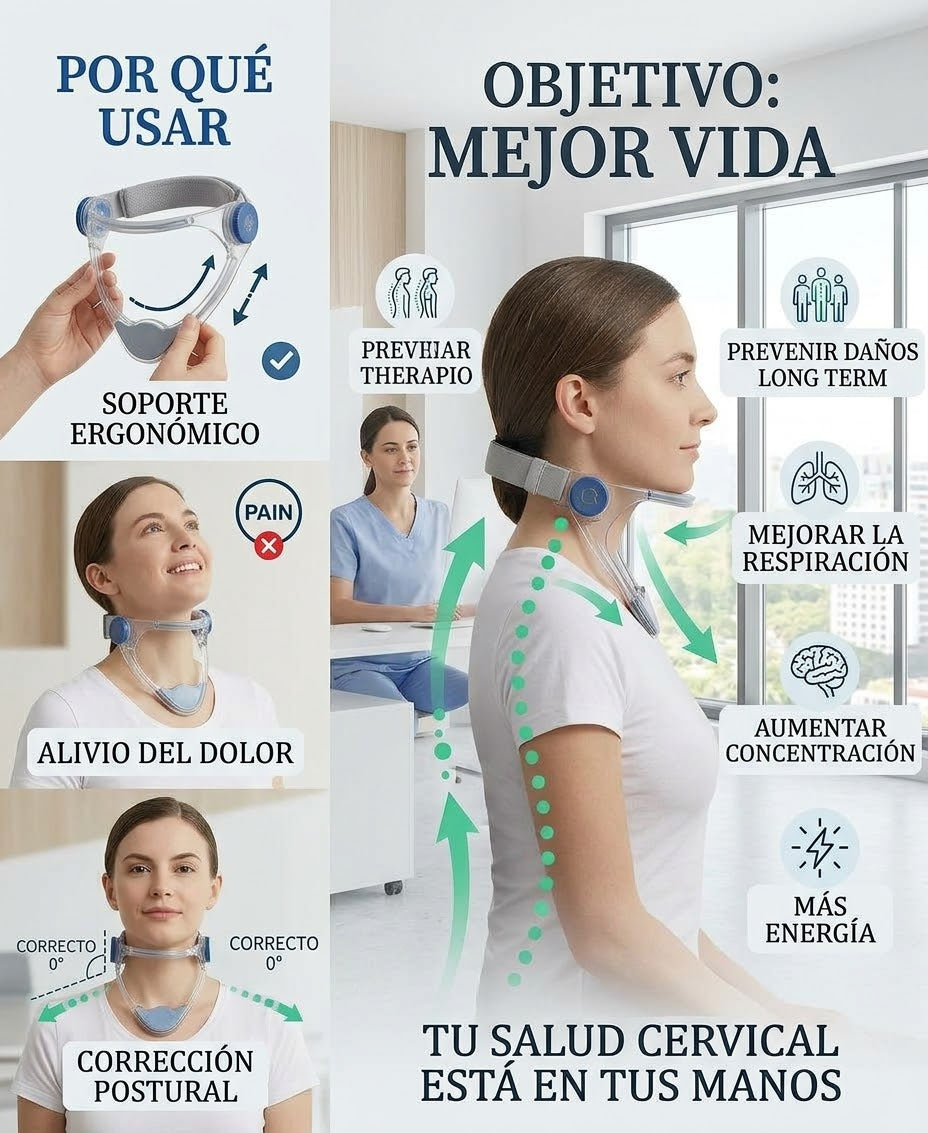 Soporte Cervical 360° | Cuello Estilizado, Cero Papada y Postura Perfecta