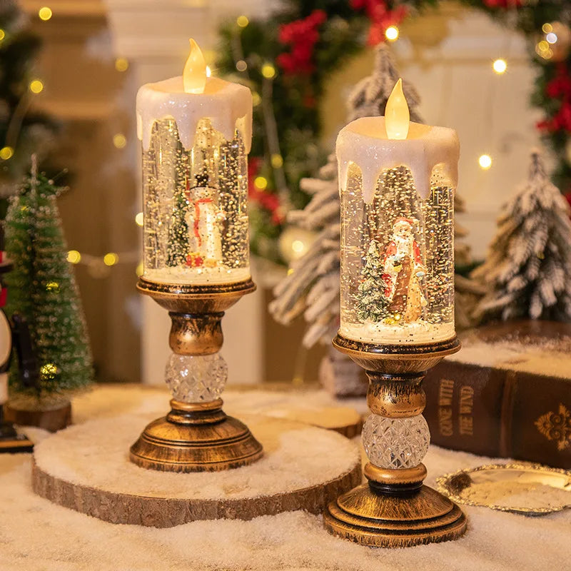 Vela Navideña LED Encantada: La Magia que Ilumina tu Hogar de Paz, Seguridad y Unión Familiar