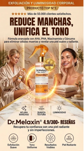 Spray Exfoliante de Ácido Kójico y Cúrcuma | Exfoliante Corporal Despigmentante